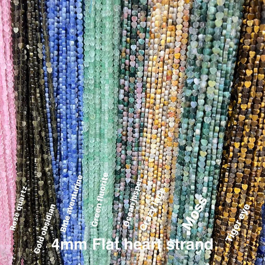 OVERSEAS ORDER - 4mm Flat Heart Bead Strand