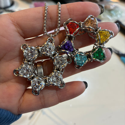Stainless Steel 6 Point Star  Pendant