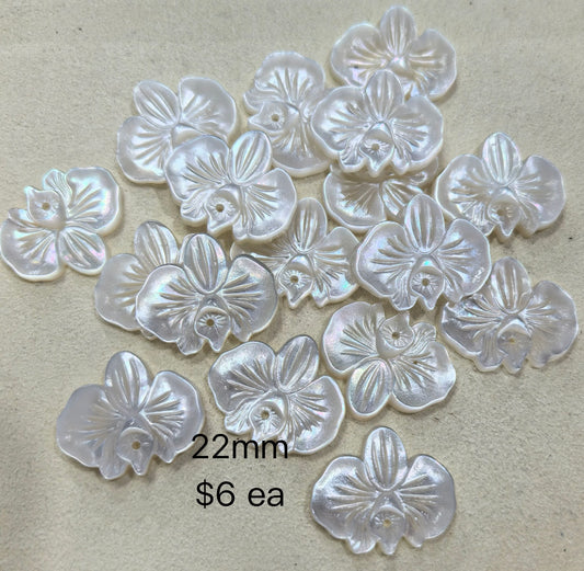 OVERSEAS ORDER - MOP 22mm Orchid