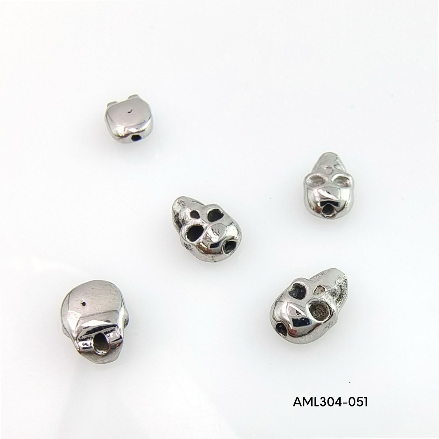 PRE-ORDER - WAREHOUSE - 304 Stainless - Bead - Hair Bead - Big Hole Bead - Skull