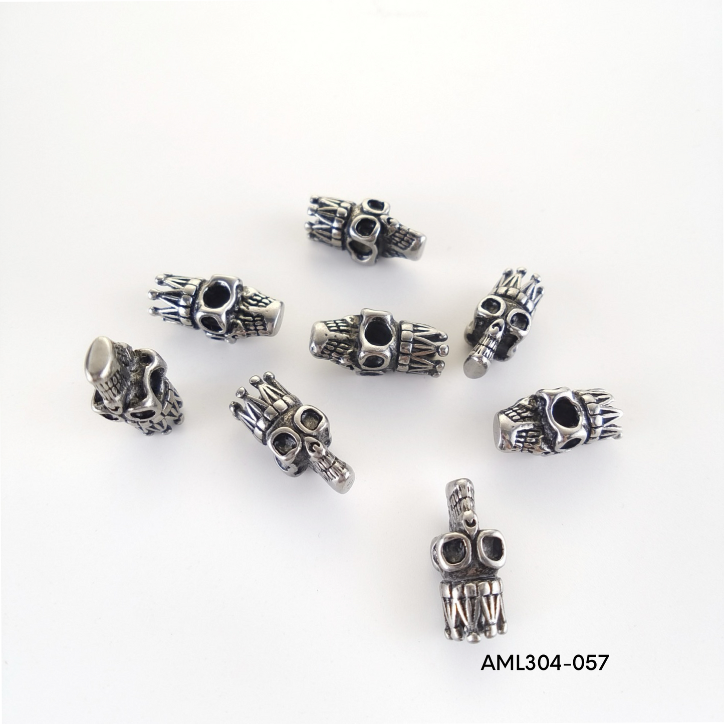 PRE-ORDER - WAREHOUSE - 304 Stainless - Bead - Hair Bead - Big Hole Bead - Skull