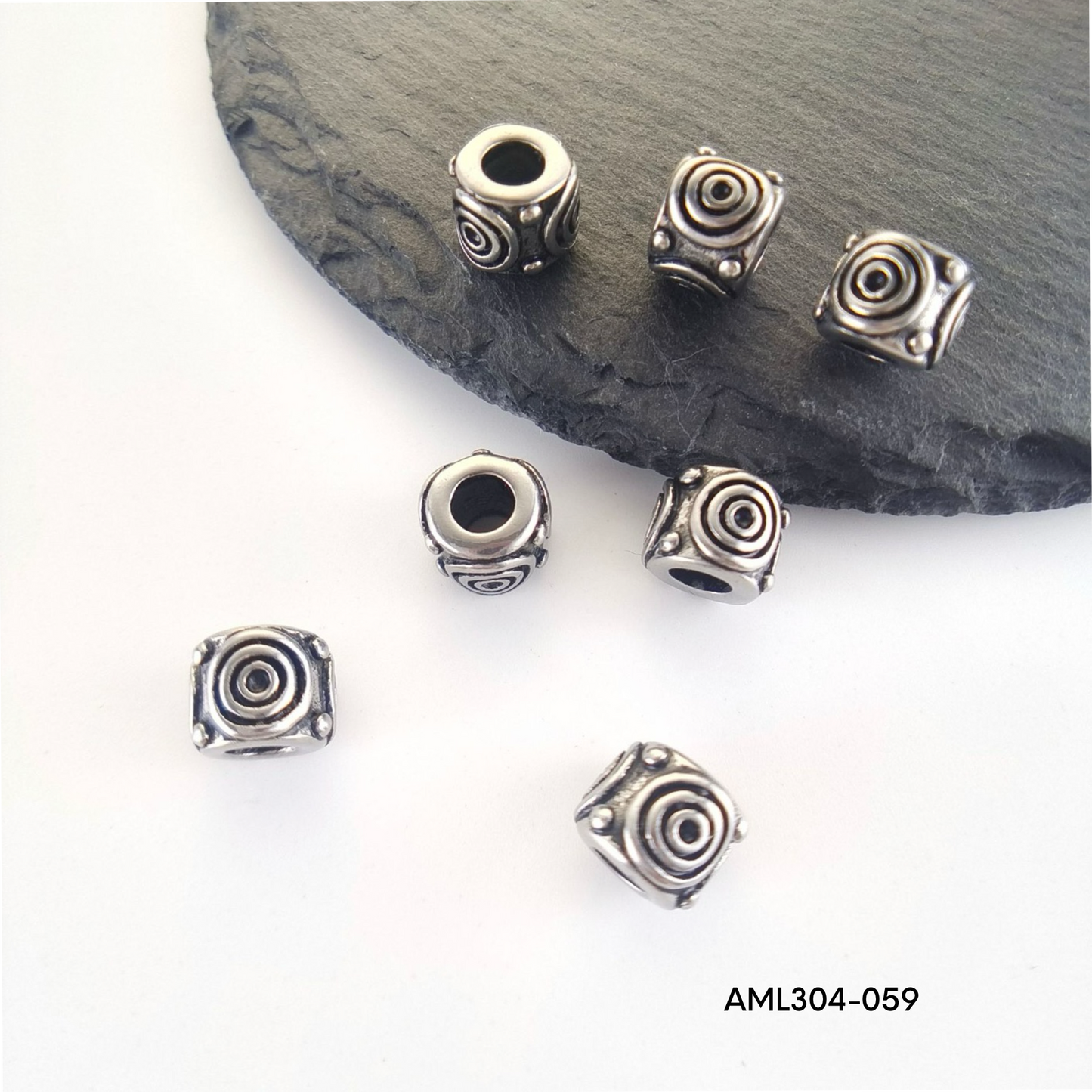 PRE-ORDER - WAREHOUSE - 304 Stainless - Bead - Hair Bead - Big Hole Bead - Skull
