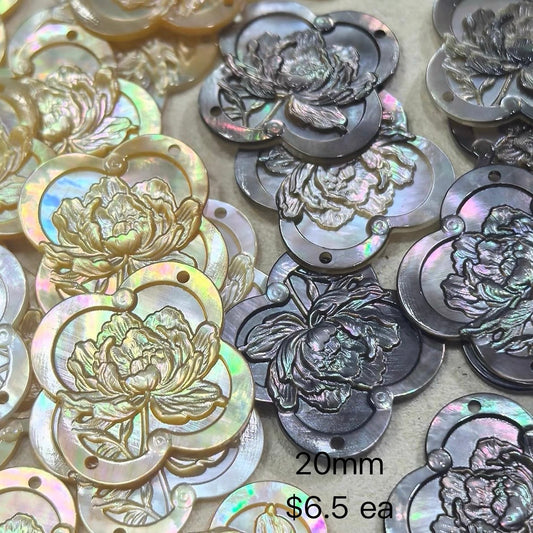OVERSEAS ORDER - MOP Peony 20mm