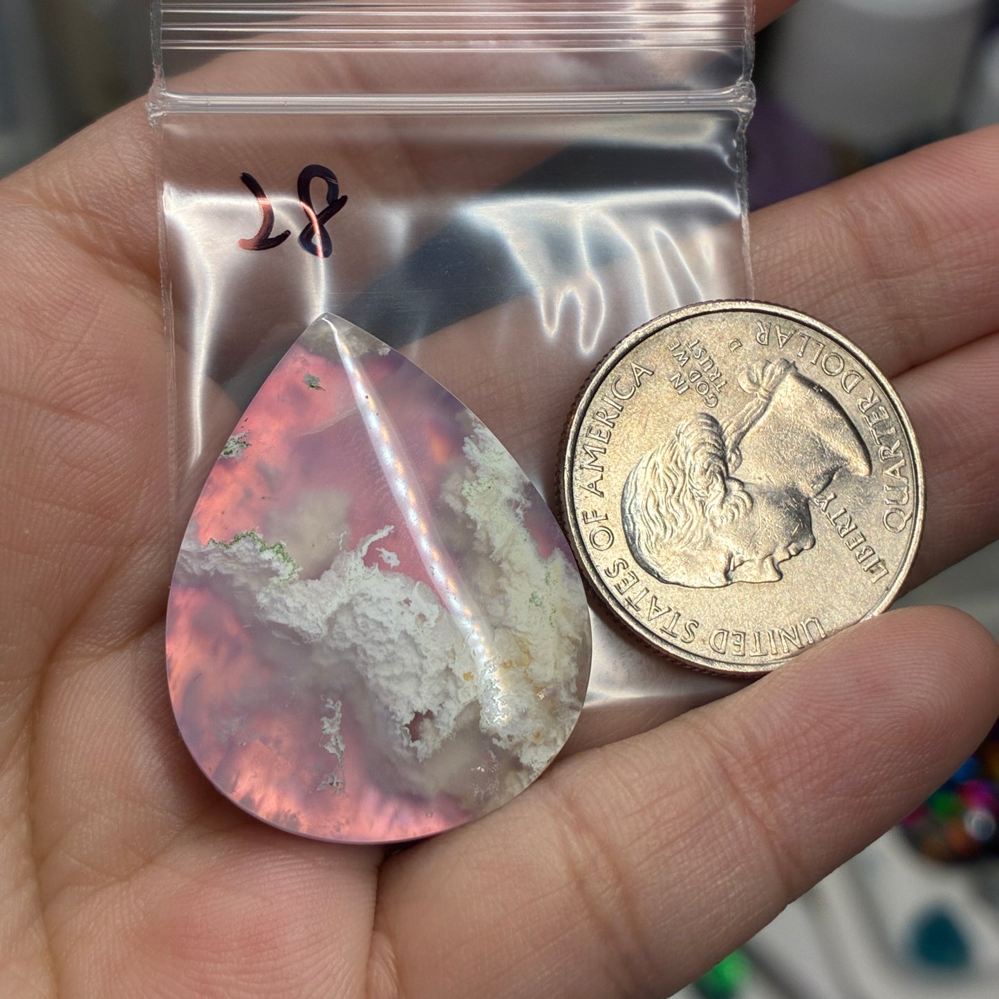 PINK Plum Agate Aurora Doublet