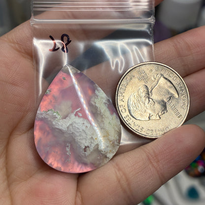 PINK Plum Agate Aurora Doublet