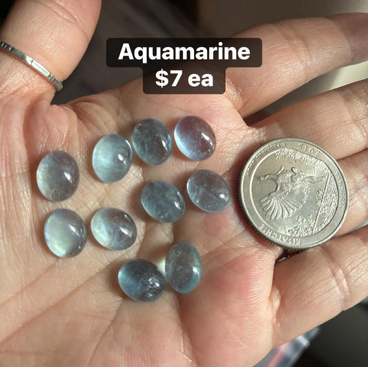 OVERSEAS ORDER - Small Oval Cabochon （Blue green kyanite / prehnite / aquamarine)