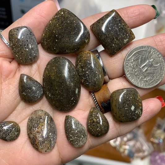 Black Sunstone Cabochon