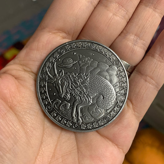 Brass coin Capricorn