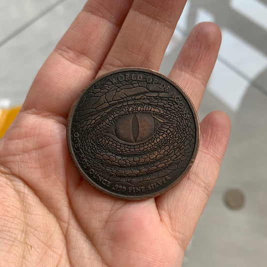 Brass coin Dragon Eye