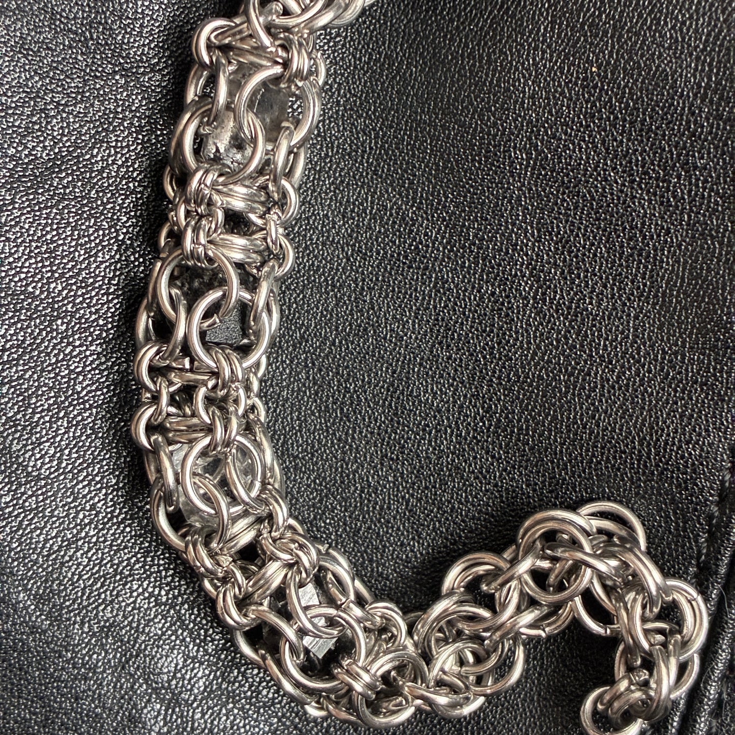 Stainless Steel Herkimer Diamond Quartz Bracelet