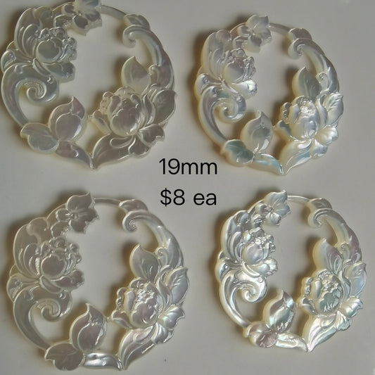 OVERSEAS ORDER - MOP Moutan Peony 19mm