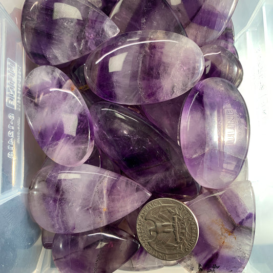 Chevron Amethyst Cabochon