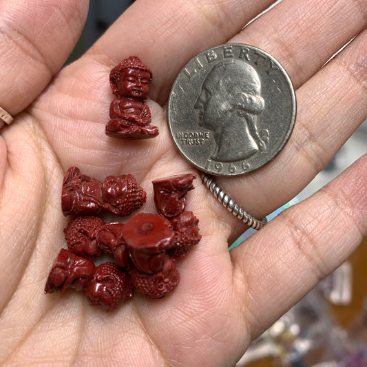 Cinnabar - Baby Buddha - Bead