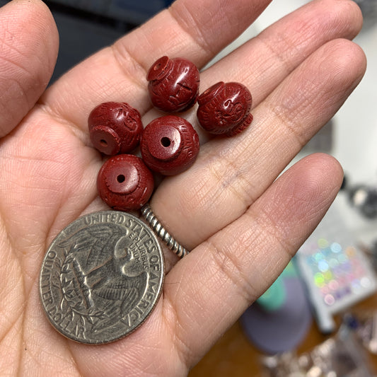 Cinnabar - Chinese Lantern  - Bead
