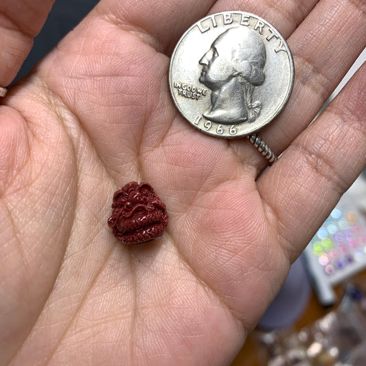 Cinnabar - Dragon - Bead - Mini