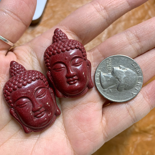 Cinnabar - Guanyin Head - Pendant Charm