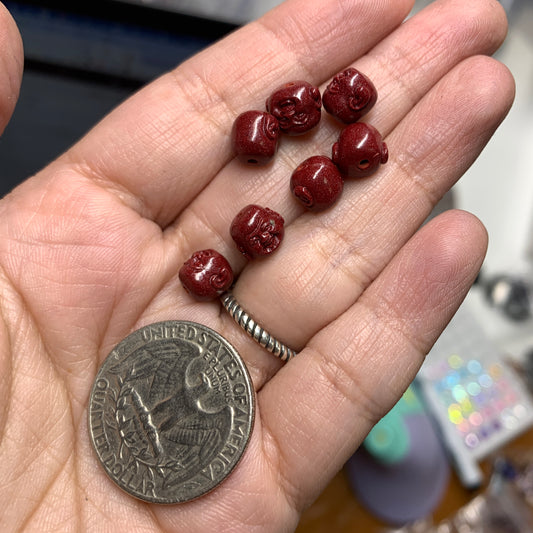 Cinnabar - Happy Buddha - Bead - Mini
