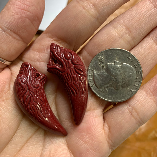 Cinnabar - Wolf - Charm / Pendant