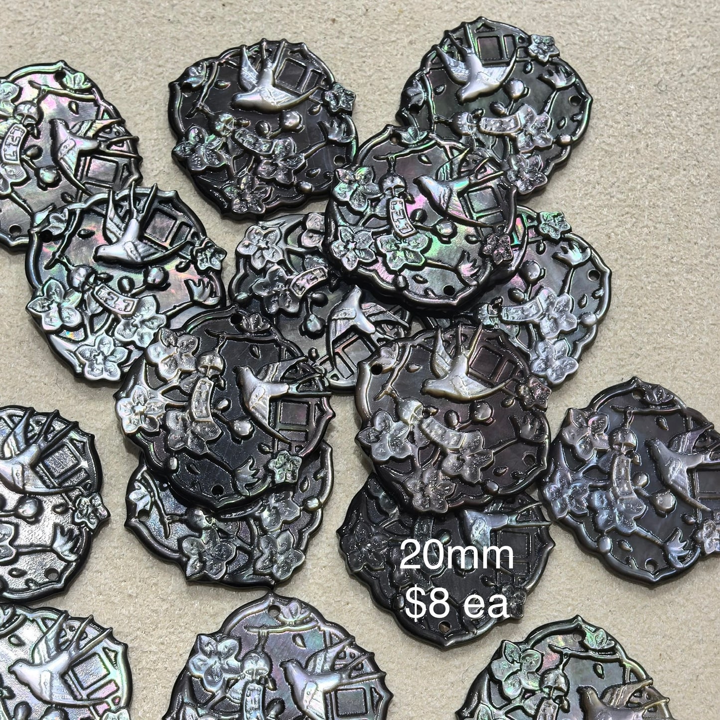 OVERSEAS ORDER - MOP Swallow Bird 20mm
