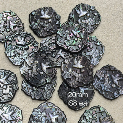 OVERSEAS ORDER - MOP Swallow Bird 20mm