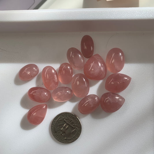 Dark Rose Quartz Cabochon