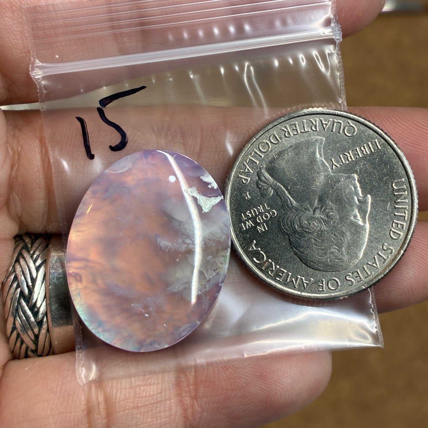 PINK Plum Agate Aurora Doublet