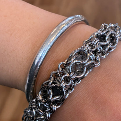 Stainless Steel Herkimer Diamond Quartz Bracelet