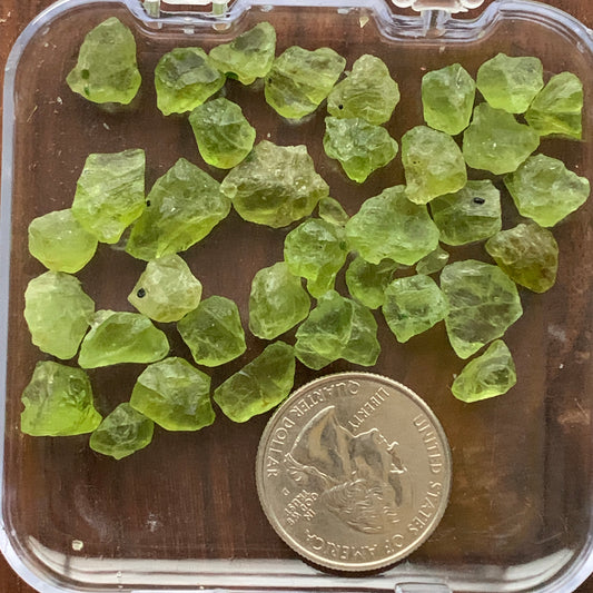 Mini Rough - Garnet - Peridot - Aquamarine - Black Tourmaline