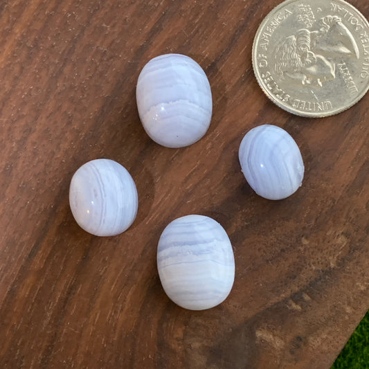 Blue Lace Agate - Cabochon - Ring Size