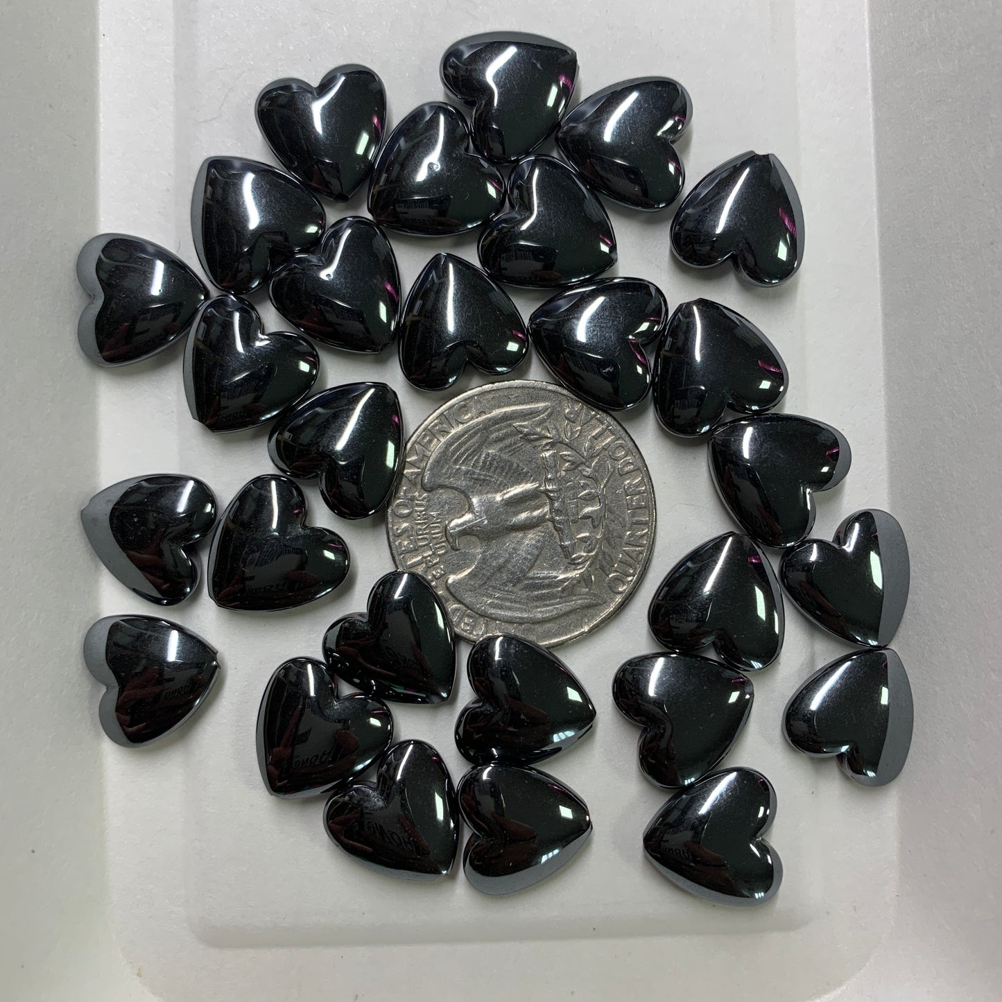 Hematite Bead - Heart