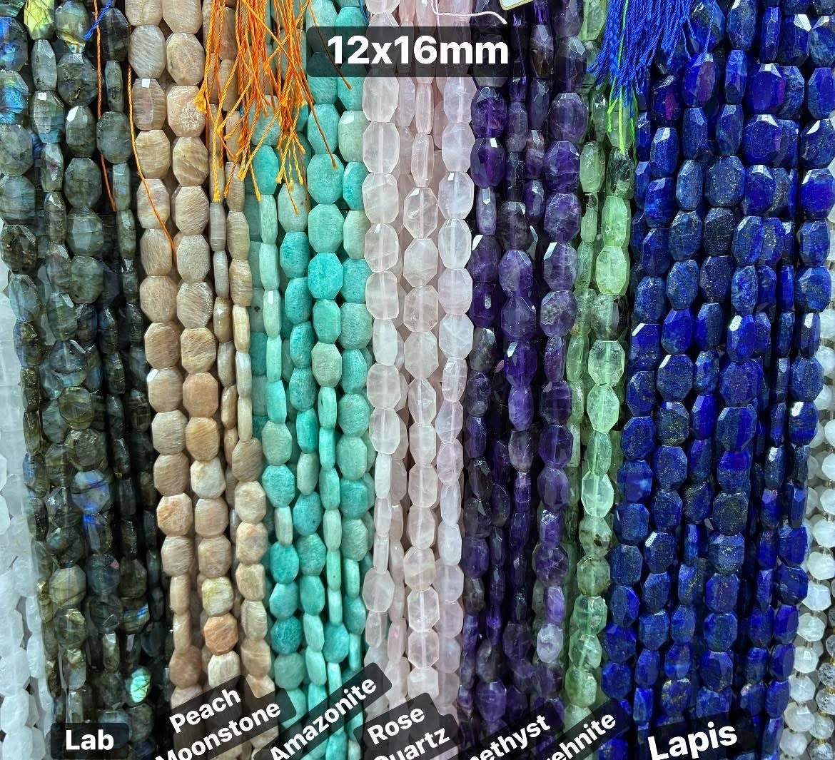 OVERSEAS ORDER - 12x16mm Hexagon Bead Strand