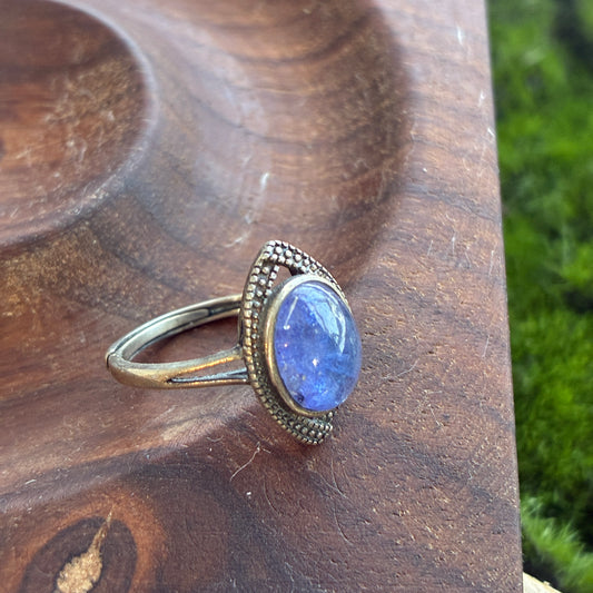 925 Adjustable Ring - Tanzanite - Lapis - Moonstone - Copper Rutile - Garden Quartz - Rainbow Tourmaline - Garnet - Diamond Quartz - Fluorite - Amethyst - Kyanite - Golden Rutile