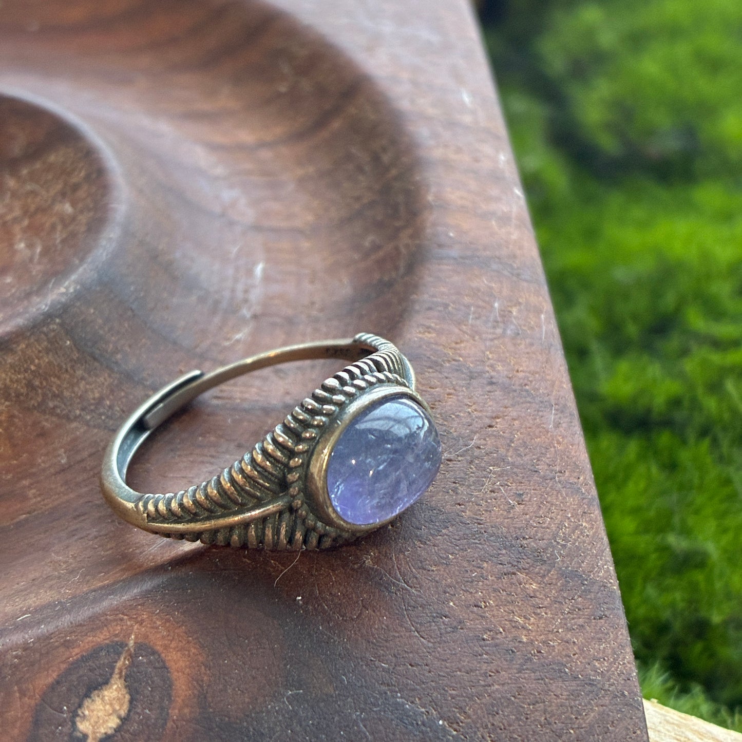 925 Adjustable Ring - Tanzanite - Lapis - Moonstone - Copper Rutile - Garden Quartz - Rainbow Tourmaline - Garnet - Diamond Quartz - Fluorite - Amethyst - Kyanite - Golden Rutile