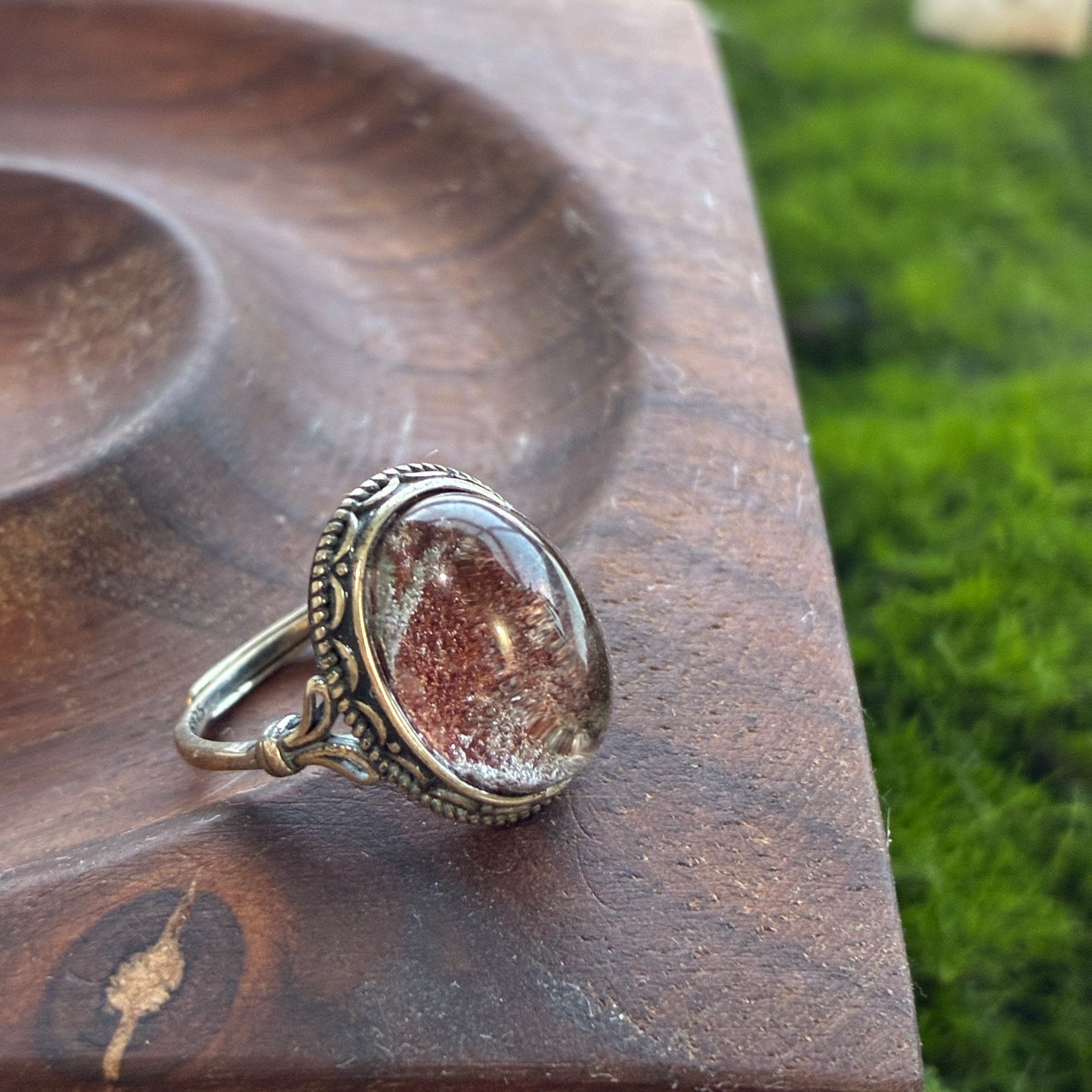 925 Adjustable Ring - Tanzanite - Lapis - Moonstone - Copper Rutile - Garden Quartz - Rainbow Tourmaline - Garnet - Diamond Quartz - Fluorite - Amethyst - Kyanite - Golden Rutile