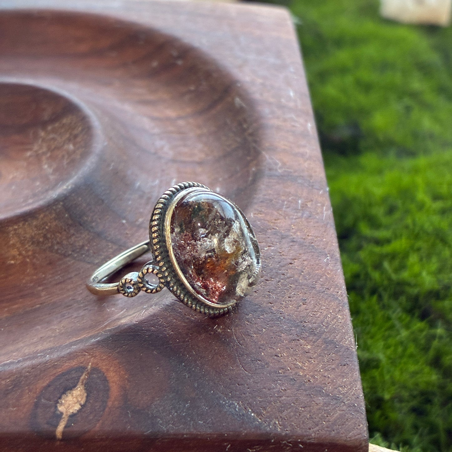 925 Adjustable Ring - Tanzanite - Lapis - Moonstone - Copper Rutile - Garden Quartz - Rainbow Tourmaline - Garnet - Diamond Quartz - Fluorite - Amethyst - Kyanite - Golden Rutile