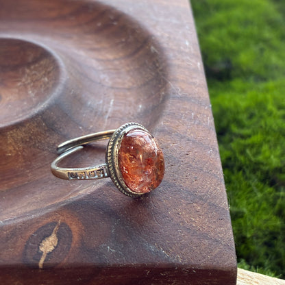 925 Adjustable Ring - Tanzanite - Lapis - Moonstone - Copper Rutile - Garden Quartz - Rainbow Tourmaline - Garnet - Diamond Quartz - Fluorite - Amethyst - Kyanite - Golden Rutile