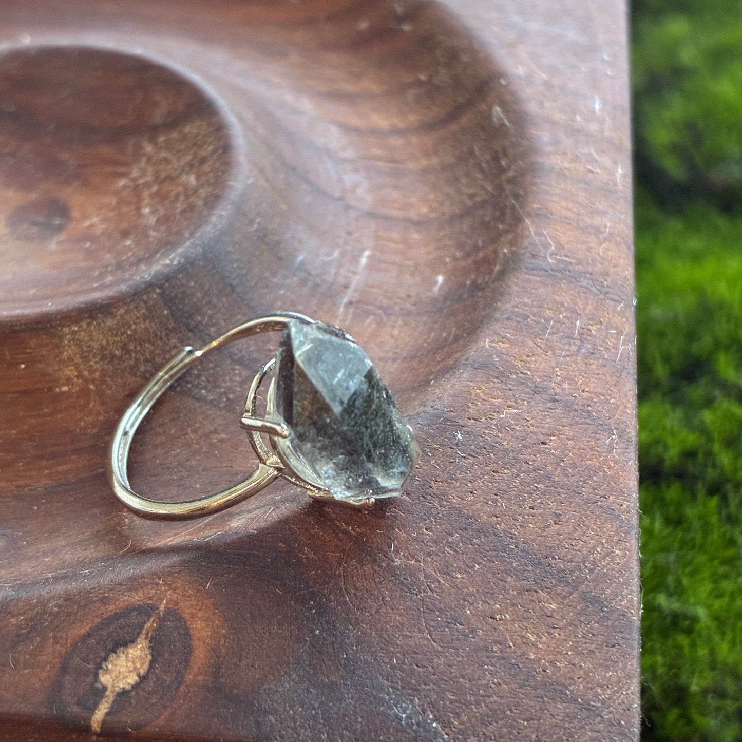 925 Adjustable Ring - Tanzanite - Lapis - Moonstone - Copper Rutile - Garden Quartz - Rainbow Tourmaline - Garnet - Diamond Quartz - Fluorite - Amethyst - Kyanite - Golden Rutile