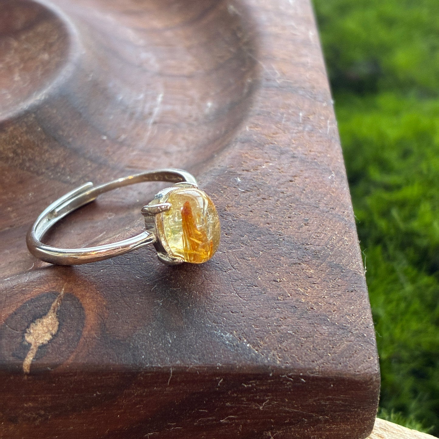 925 Adjustable Ring - Tanzanite - Lapis - Moonstone - Copper Rutile - Garden Quartz - Rainbow Tourmaline - Garnet - Diamond Quartz - Fluorite - Amethyst - Kyanite - Golden Rutile