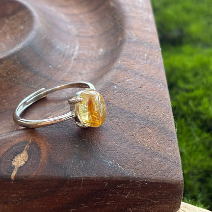 925 Adjustable Ring - Tanzanite - Lapis - Moonstone - Copper Rutile - Garden Quartz - Rainbow Tourmaline - Garnet - Diamond Quartz - Fluorite - Amethyst - Kyanite - Golden Rutile