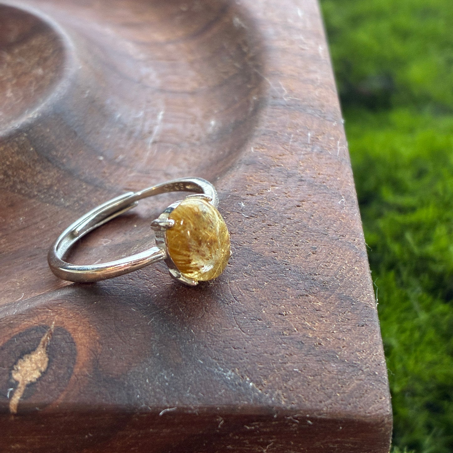 925 Adjustable Ring - Tanzanite - Lapis - Moonstone - Copper Rutile - Garden Quartz - Rainbow Tourmaline - Garnet - Diamond Quartz - Fluorite - Amethyst - Kyanite - Golden Rutile