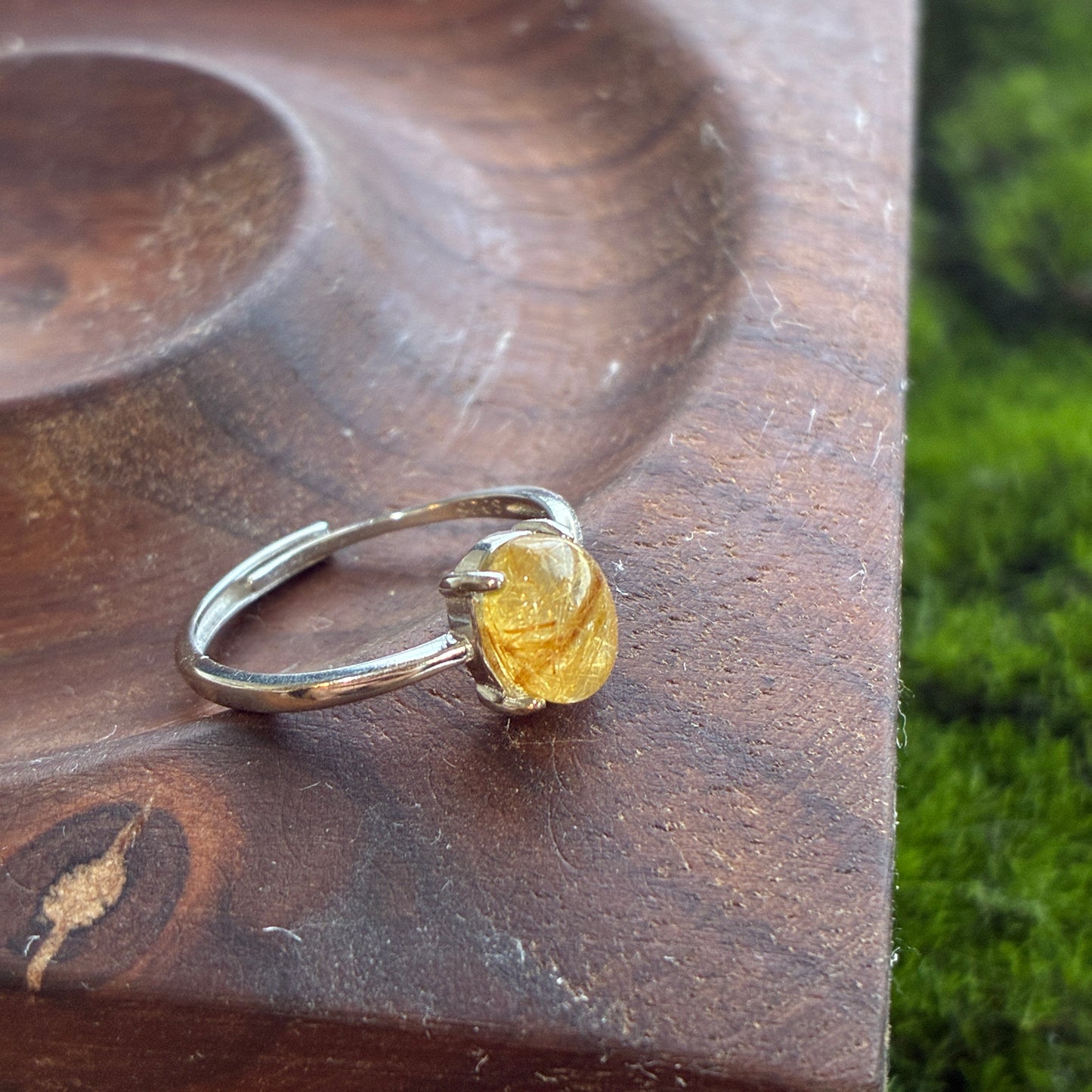 925 Adjustable Ring - Tanzanite - Lapis - Moonstone - Copper Rutile - Garden Quartz - Rainbow Tourmaline - Garnet - Diamond Quartz - Fluorite - Amethyst - Kyanite - Golden Rutile