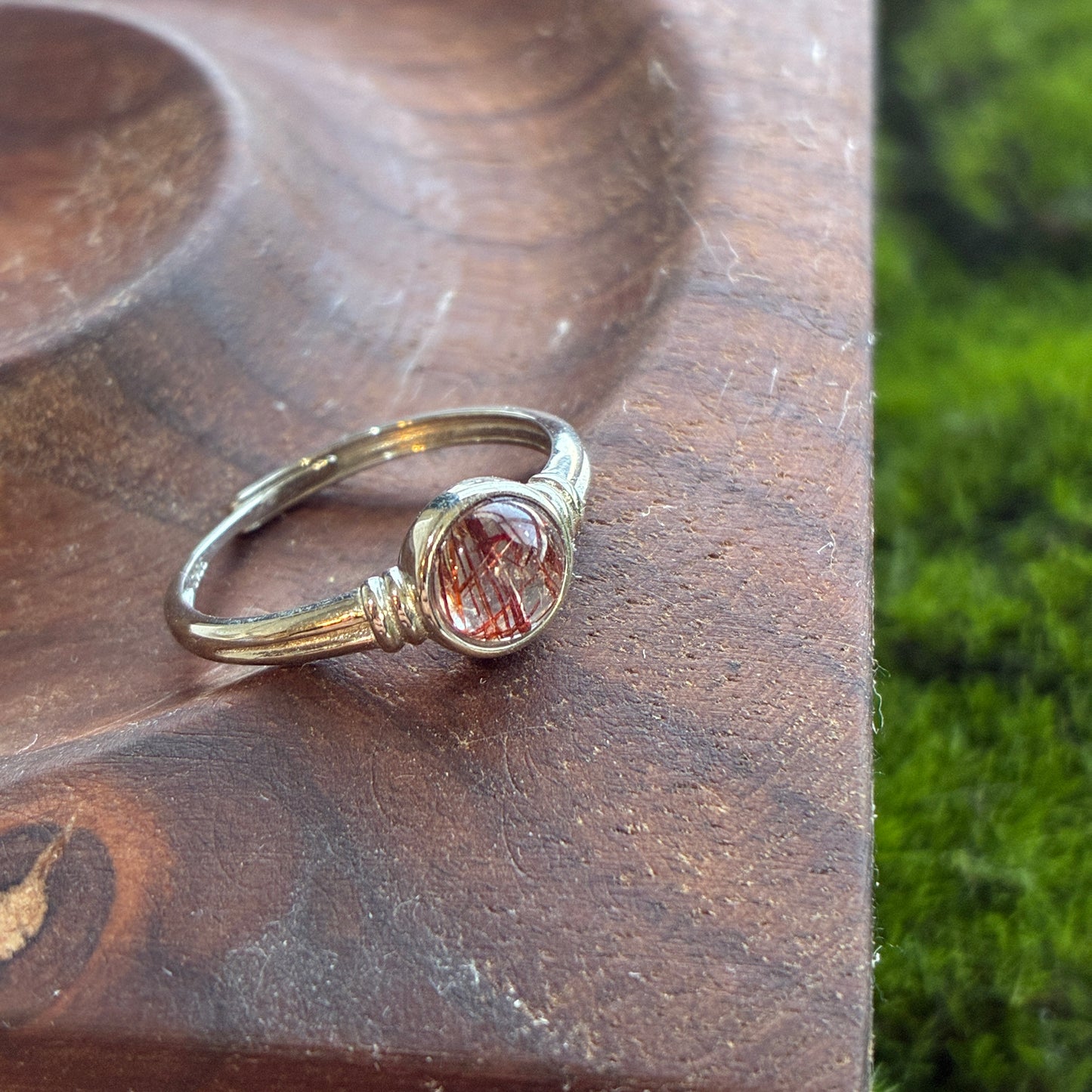 925 Adjustable Ring - Tanzanite - Lapis - Moonstone - Copper Rutile - Garden Quartz - Rainbow Tourmaline - Garnet - Diamond Quartz - Fluorite - Amethyst - Kyanite - Golden Rutile