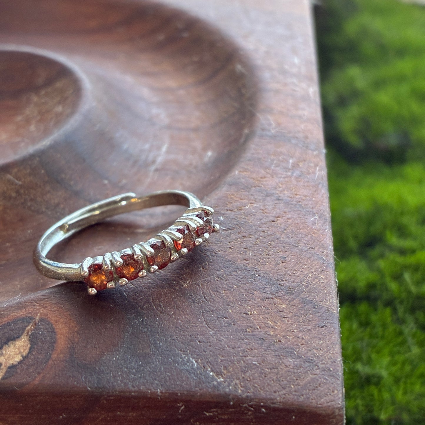 925 Adjustable Ring - Tanzanite - Lapis - Moonstone - Copper Rutile - Garden Quartz - Rainbow Tourmaline - Garnet - Diamond Quartz - Fluorite - Amethyst - Kyanite - Golden Rutile