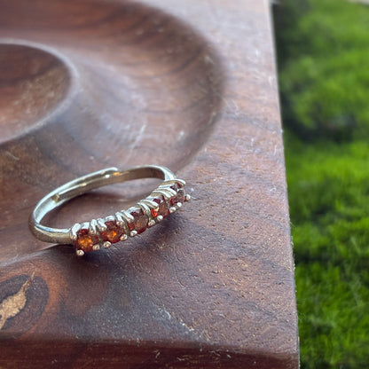 925 Adjustable Ring - Tanzanite - Lapis - Moonstone - Copper Rutile - Garden Quartz - Rainbow Tourmaline - Garnet - Diamond Quartz - Fluorite - Amethyst - Kyanite - Golden Rutile
