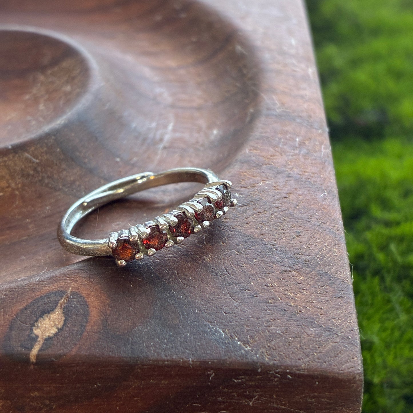 925 Adjustable Ring - Tanzanite - Lapis - Moonstone - Copper Rutile - Garden Quartz - Rainbow Tourmaline - Garnet - Diamond Quartz - Fluorite - Amethyst - Kyanite - Golden Rutile