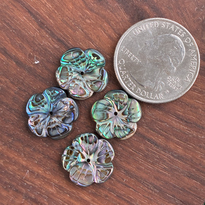 MOP - Abalone - Mother of Pearl - Fairy - Face - Flower - Cat - Heart - Feather - Cabochon - Charm