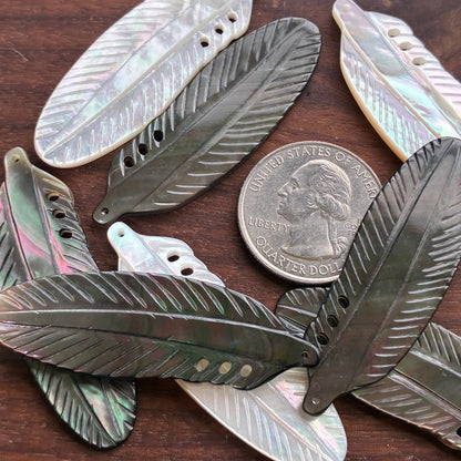 MOP - Abalone - Mother of Pearl - Fairy - Face - Flower - Cat - Heart - Feather - Cabochon - Charm