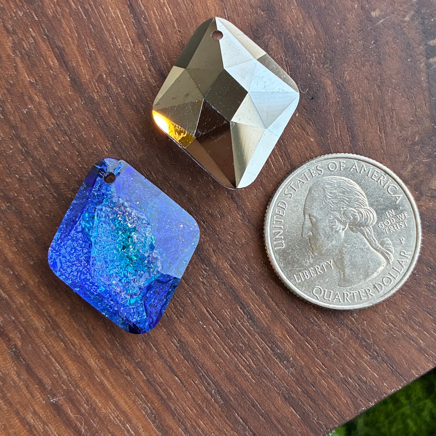 Glass - Druzy pendant - Charm