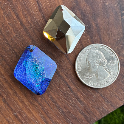 Glass - Druzy pendant - Charm