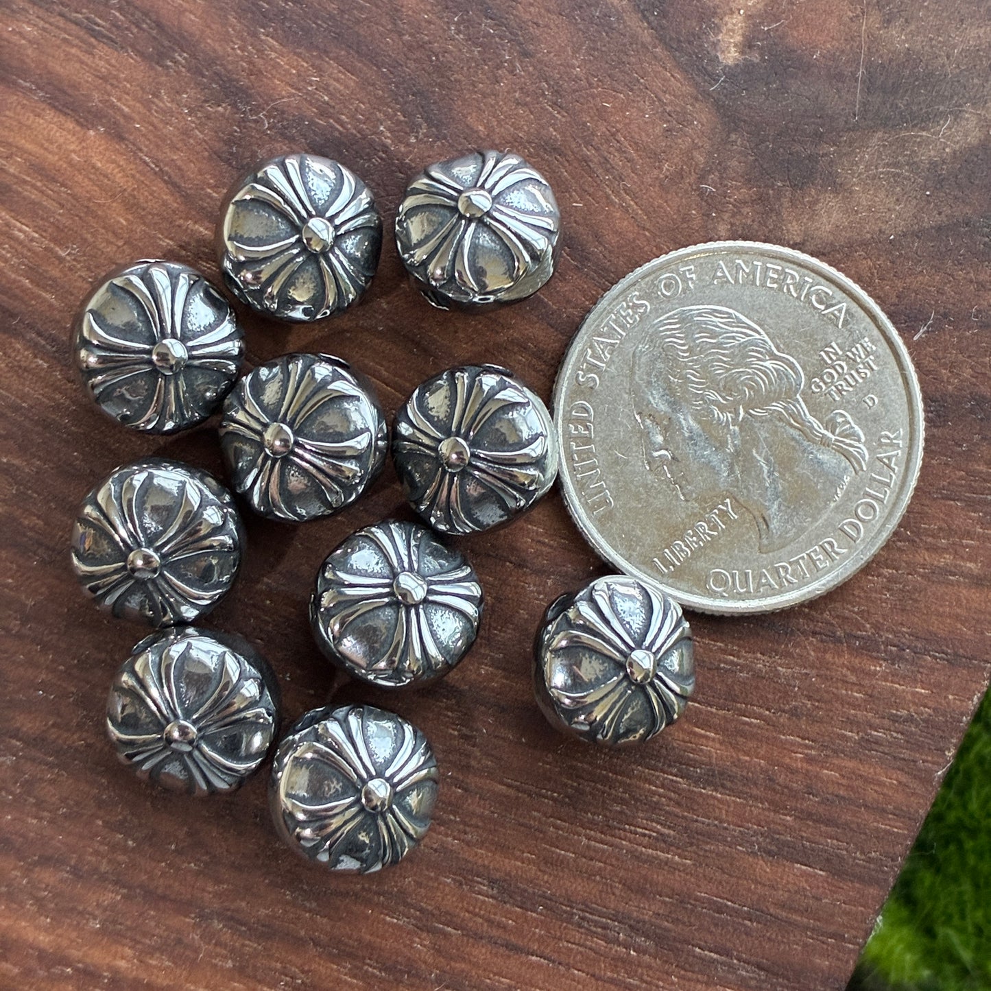 IN STOCK - Stainless Steel - Bead - Wolf - Owl - Leaf - Cross - Skull - Dice - Spider